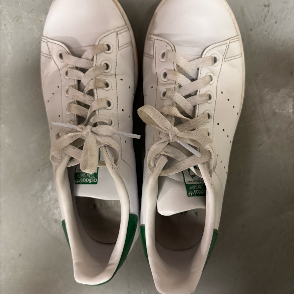 Adidas Classic White and Green Shoes